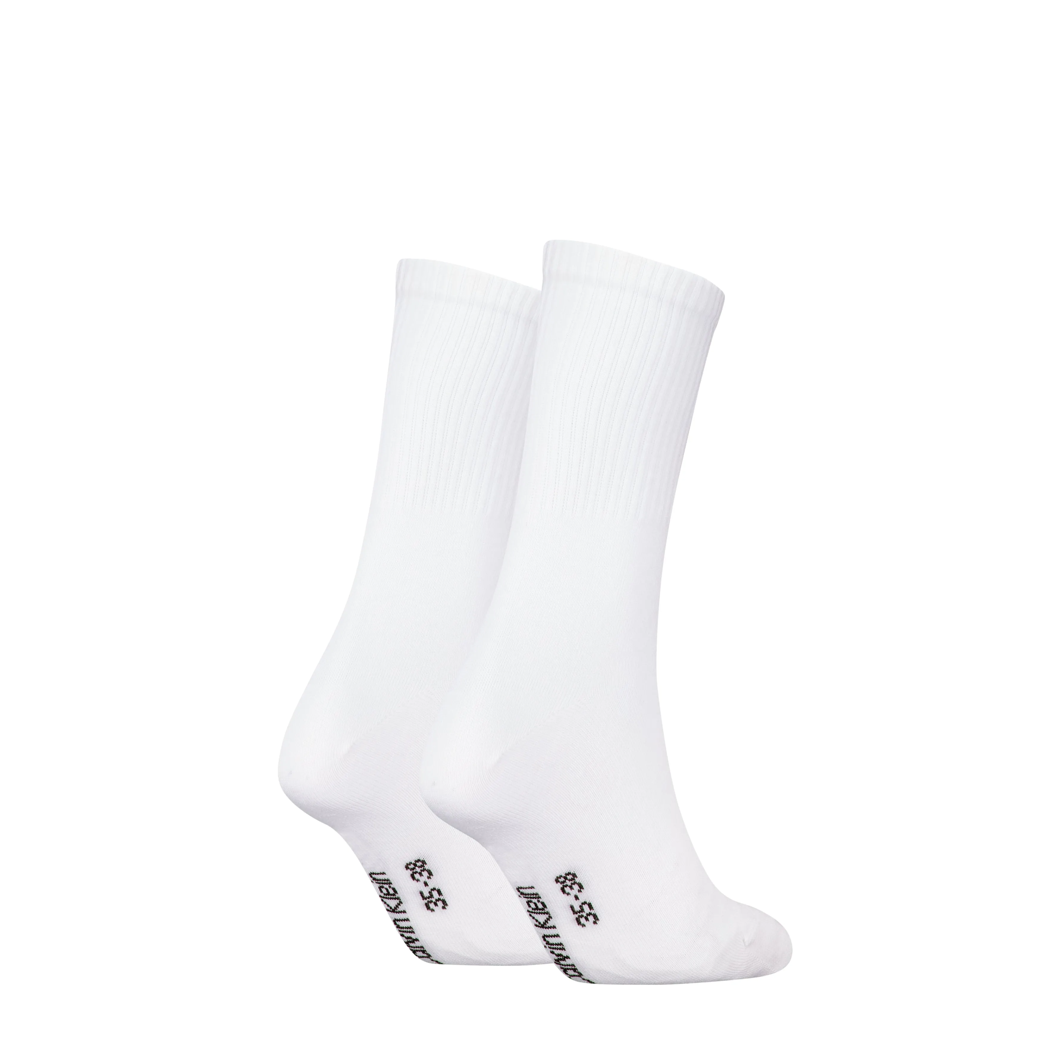 2 Pack Logo Trainer Womens Crew Socks White