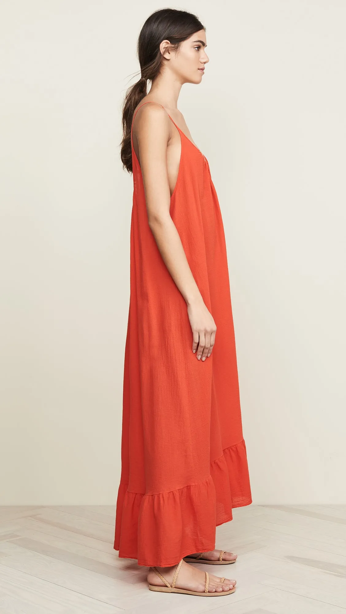 9Seed Paloma Ruffle Maxi Dress Dahlia