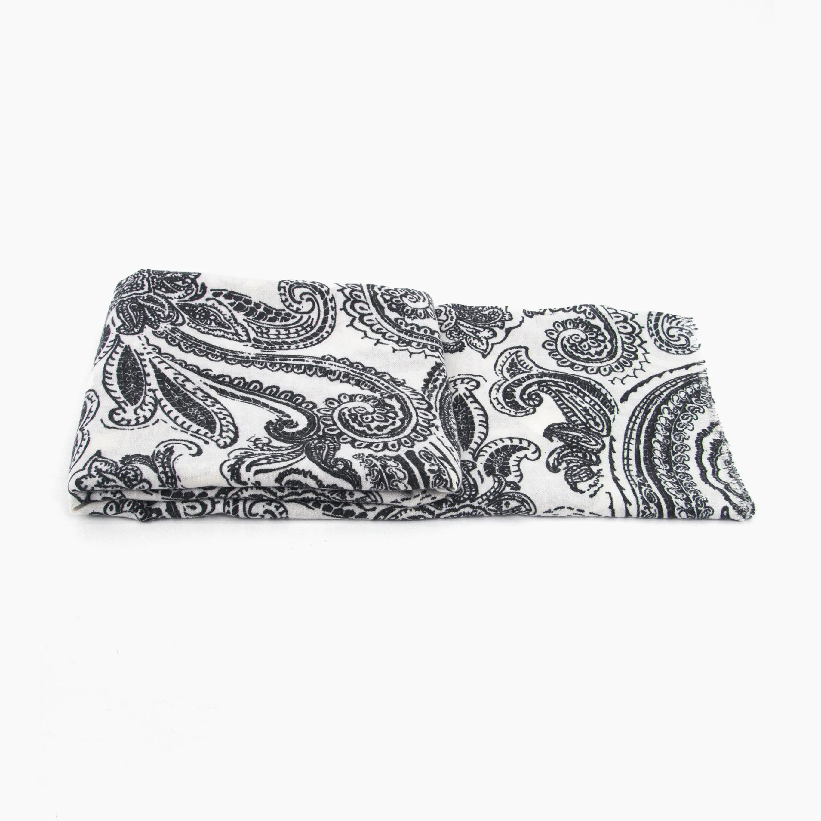 Ailidh Lightweight Scarf - Cream, Paisley