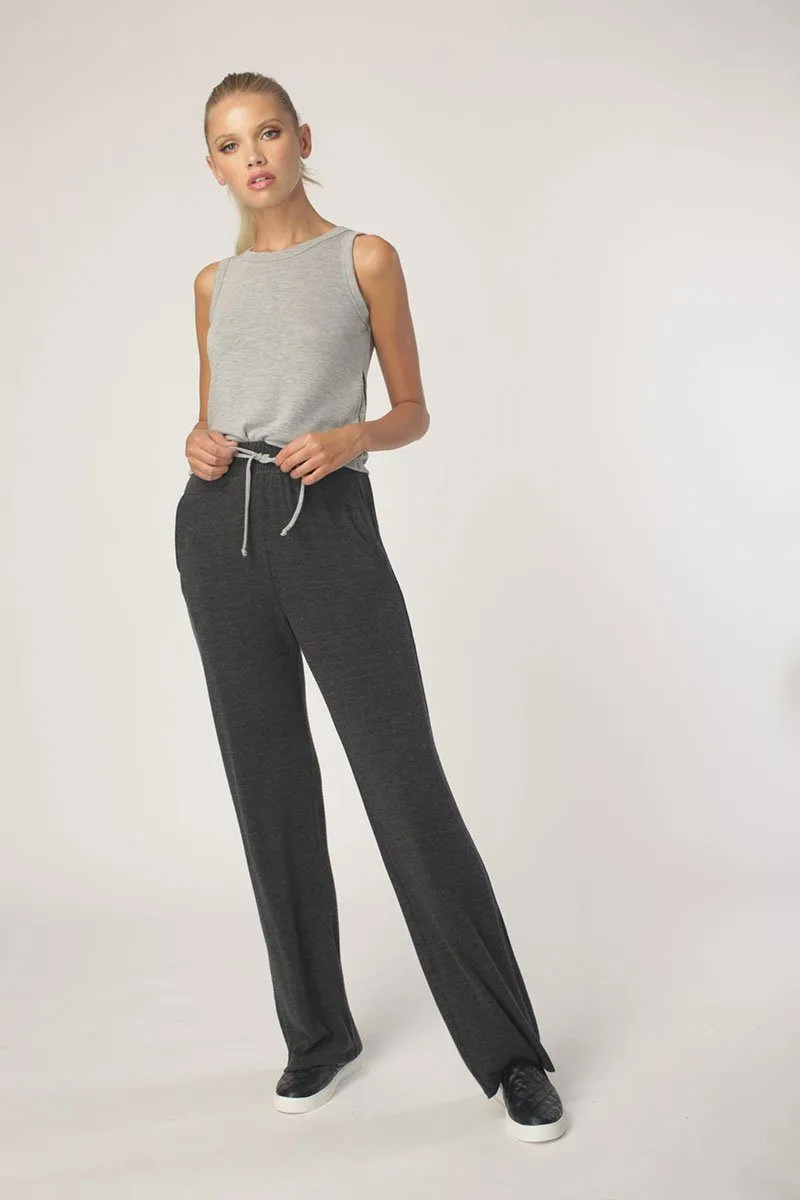 Black Hacci Wide Leg Pants