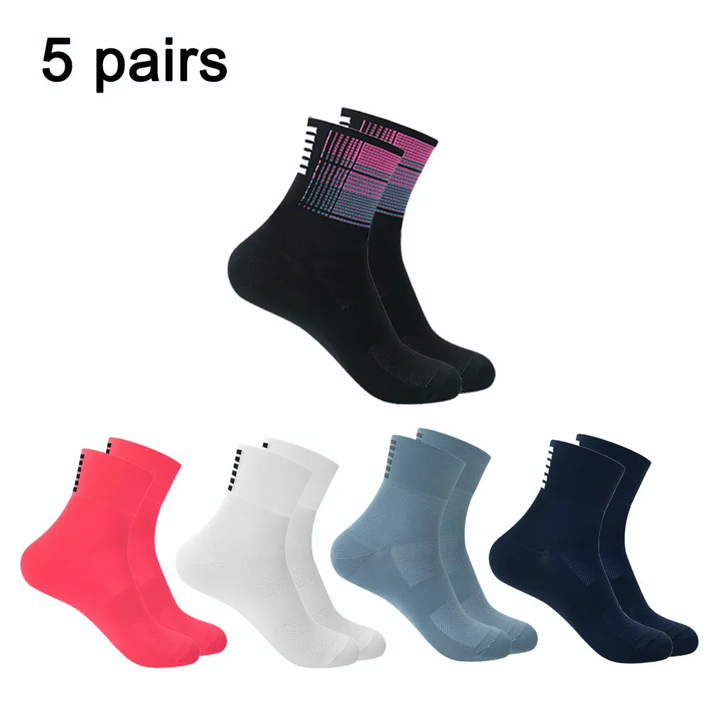 Breathable Sport Cycling Short Socks 5 Pairs