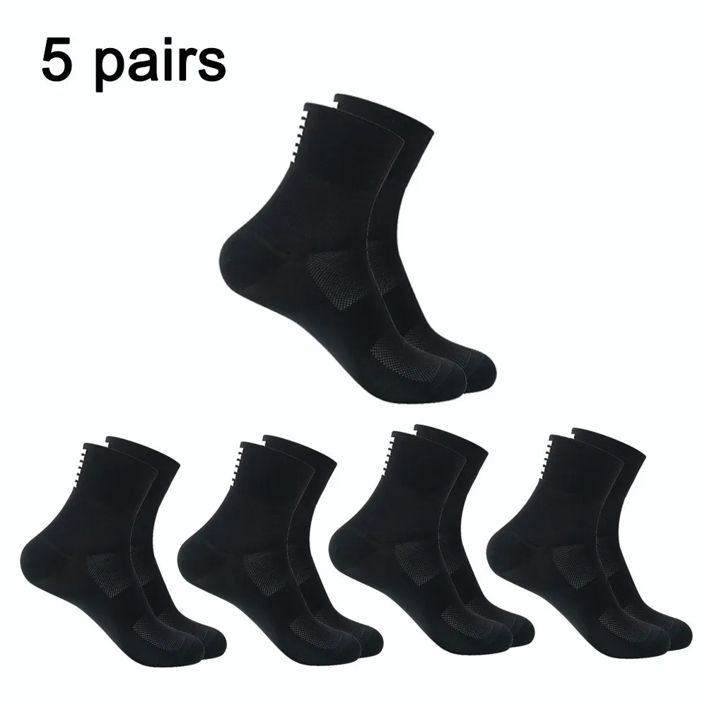 Breathable Sport Cycling Short Socks 5 Pairs