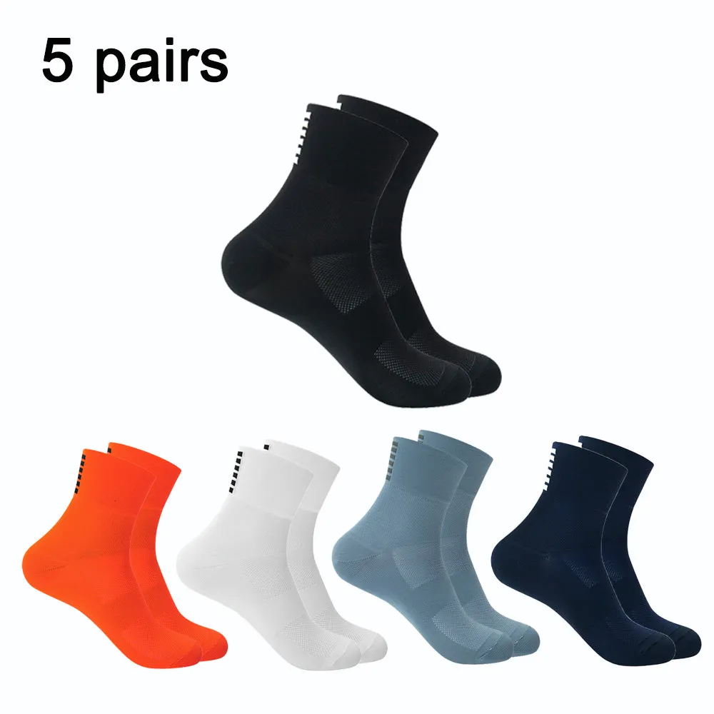 Breathable Sport Cycling Short Socks 5 Pairs