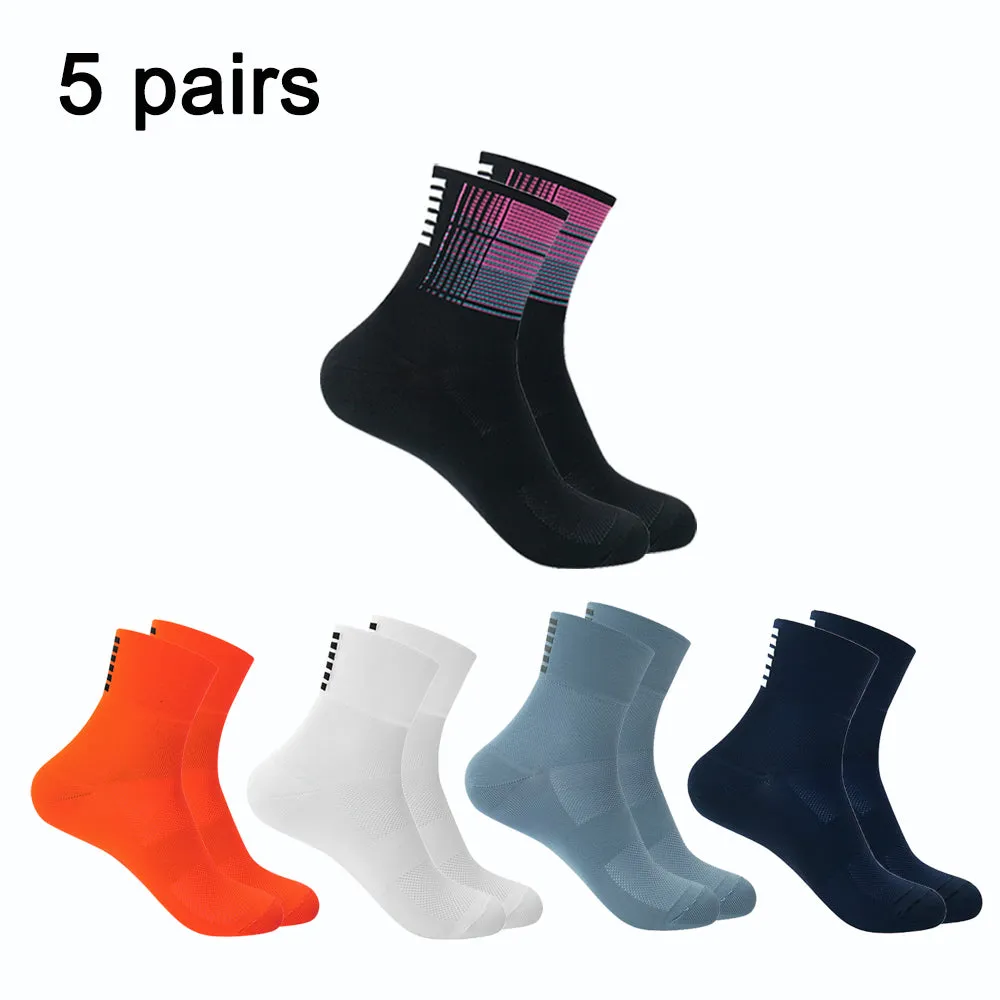 Breathable Sport Cycling Short Socks 5 Pairs