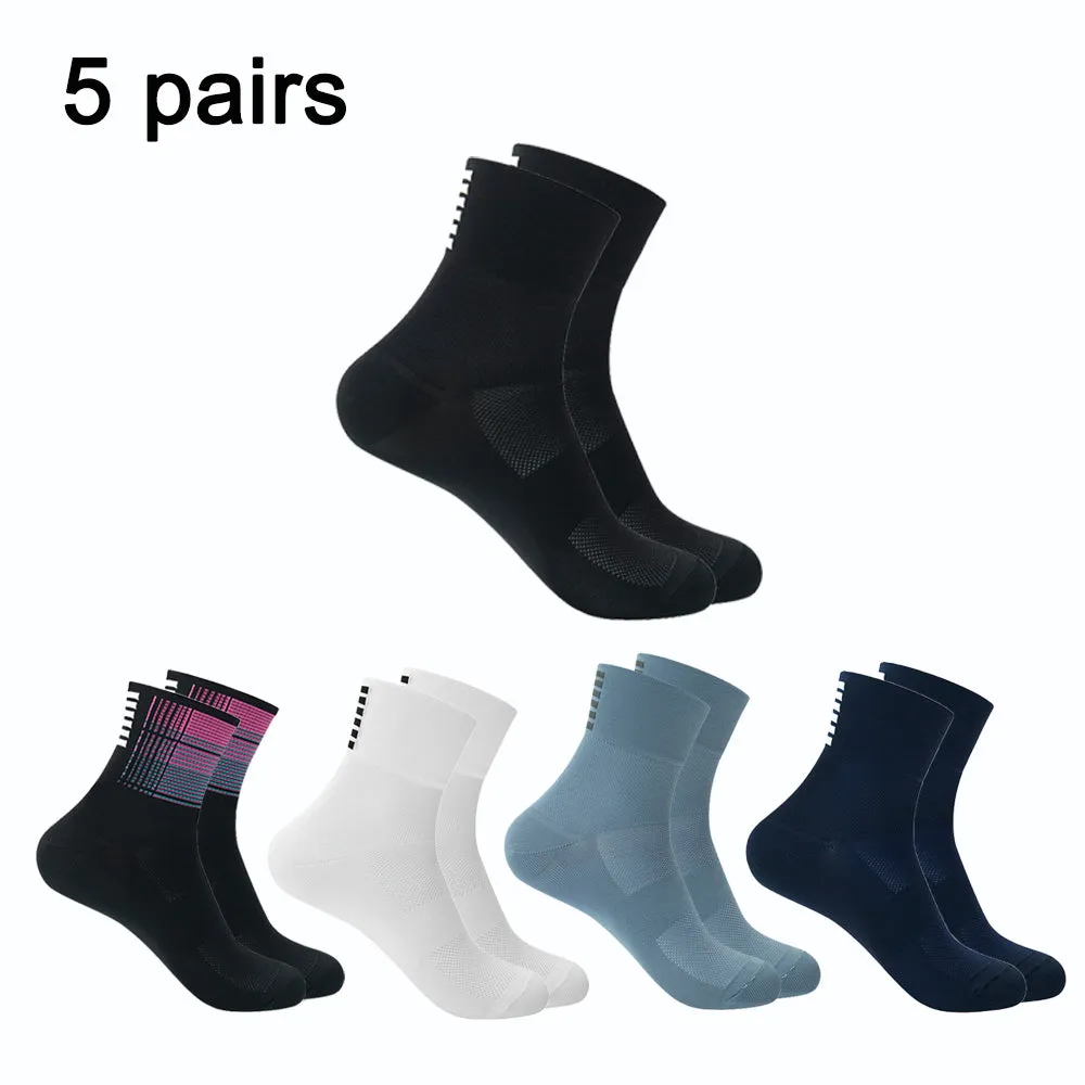 Breathable Sport Cycling Short Socks 5 Pairs