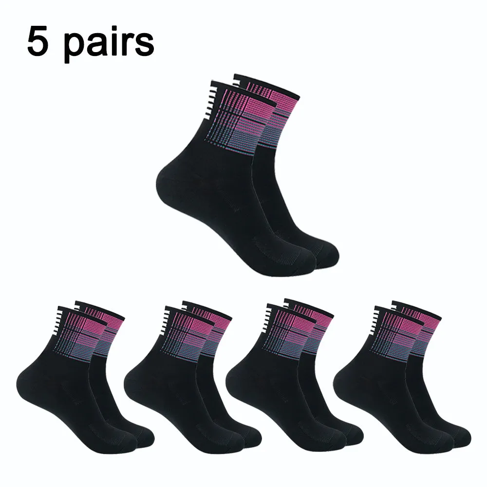 Breathable Sport Cycling Short Socks 5 Pairs