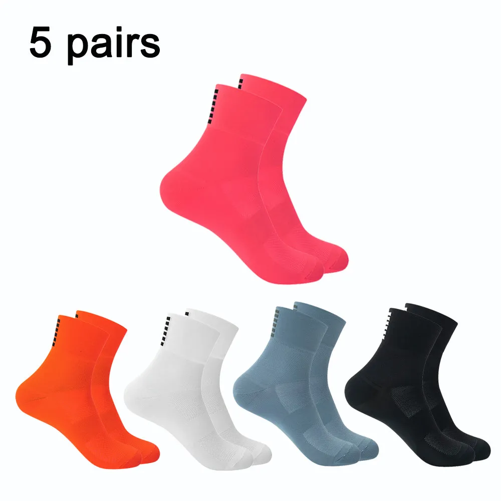 Breathable Sport Cycling Short Socks 5 Pairs