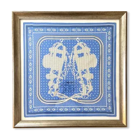 Brides de Gala Bandana Framed Vintage Silk Scarf 26"