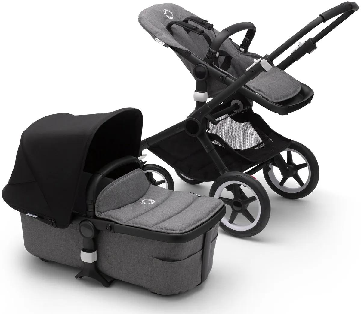 Bugaboo Fox2 Complete Stroller - Black/Grey Melange/Black