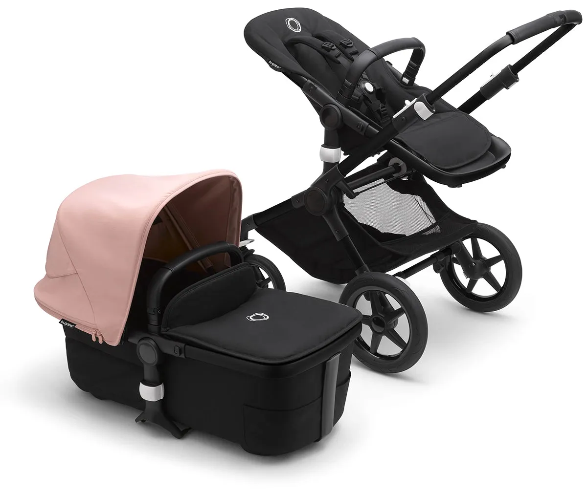 Bugaboo Fox3 Complete Stroller Bundle - Black / Midnight Black / Morning Pink