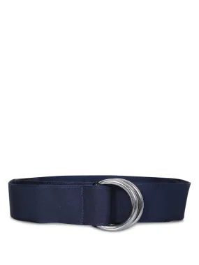 Cotton-blend blue belt