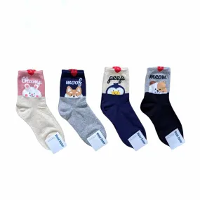 Cute Peeking Animal Women Socks