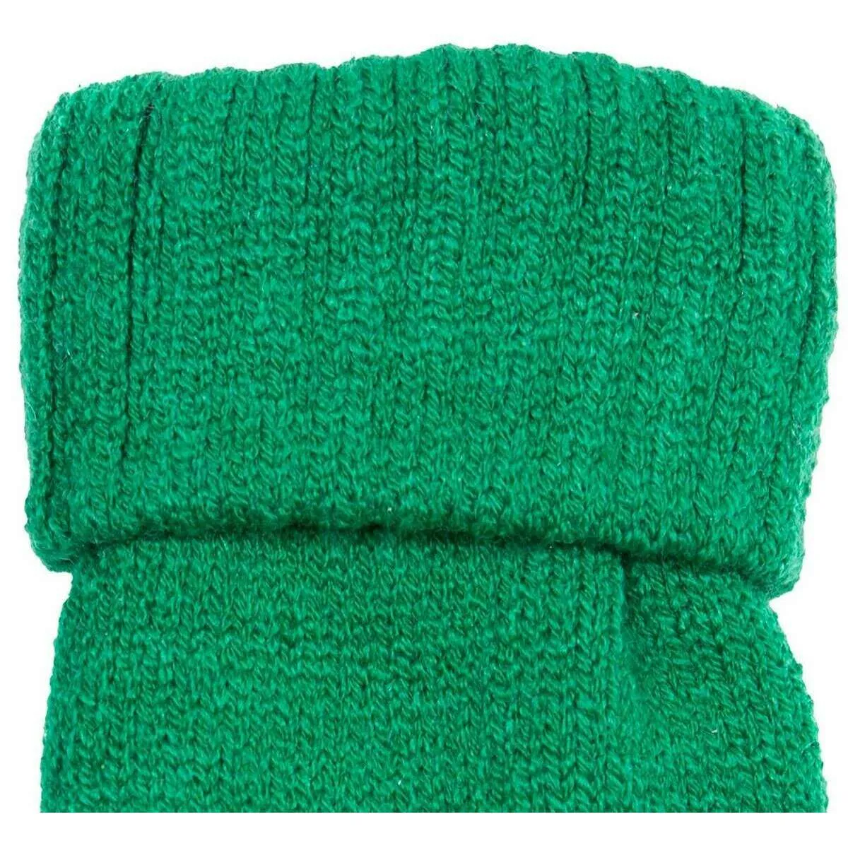 Dents Ribbed Knit Gloves - Emerald Green