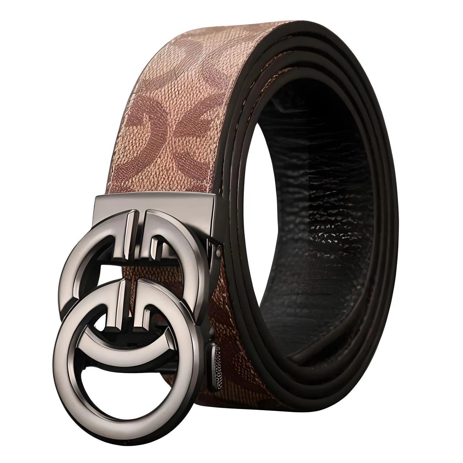 Famous Style Metal Buckle Belt Luxury Brand Belt Split Leather Belts Unisex Strap Jeans