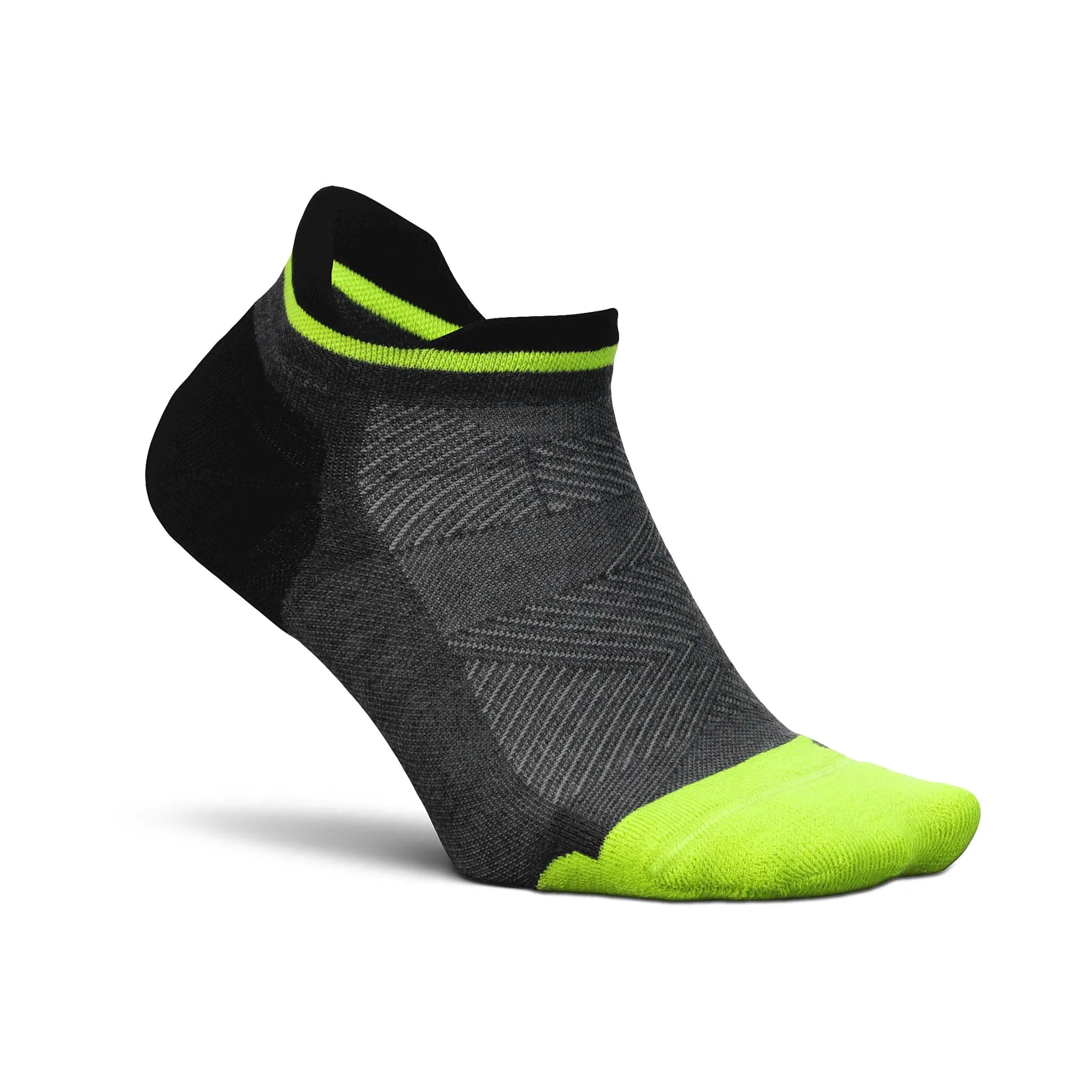 Feetures | Unisex Elite Max Cushion No Show Tab - Midnight Neon