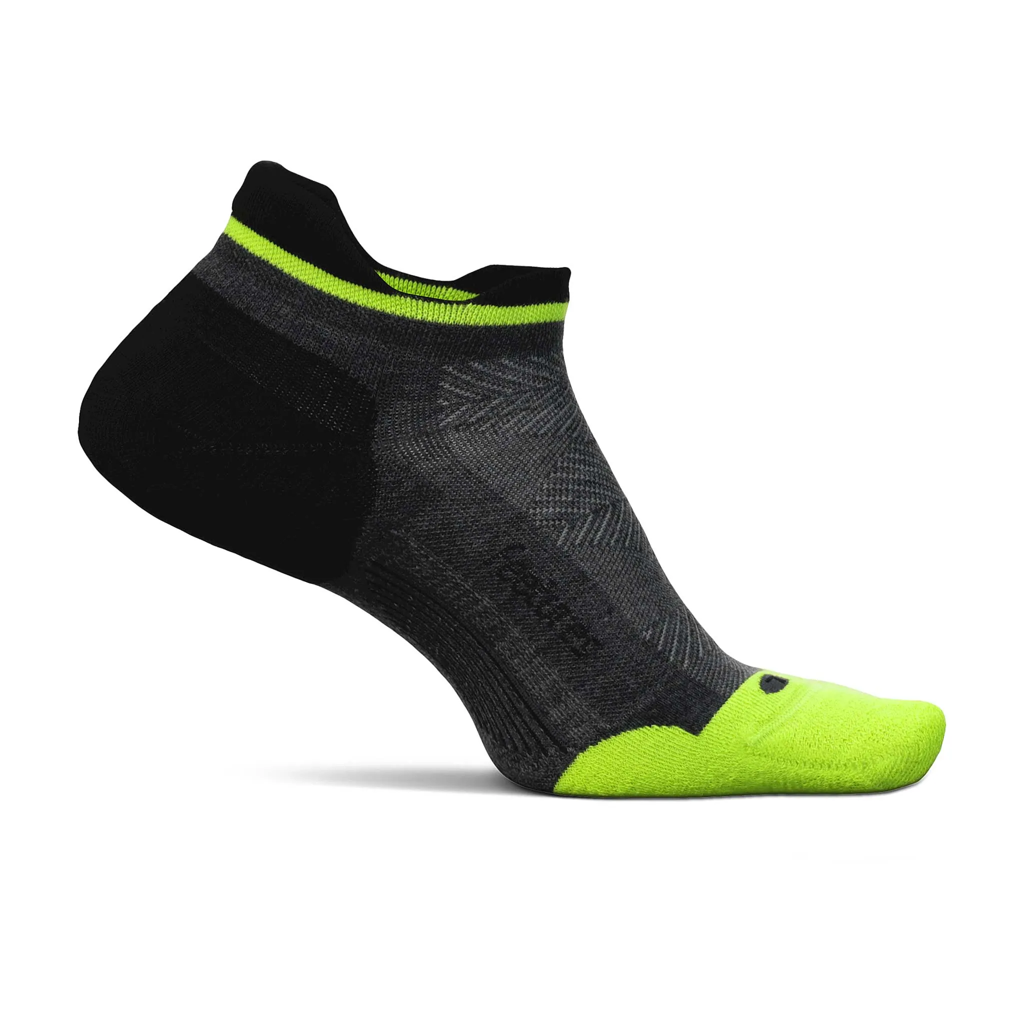 Feetures | Unisex Elite Max Cushion No Show Tab - Midnight Neon