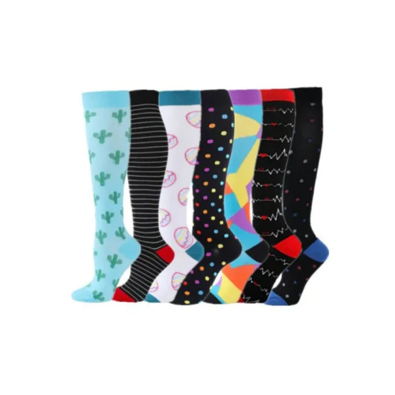 Graphic Printed Long Breathable Socks Set