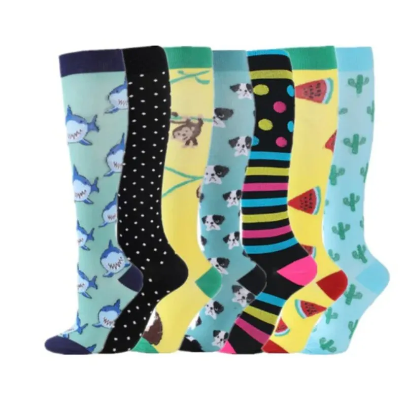 Graphic Printed Long Breathable Socks Set