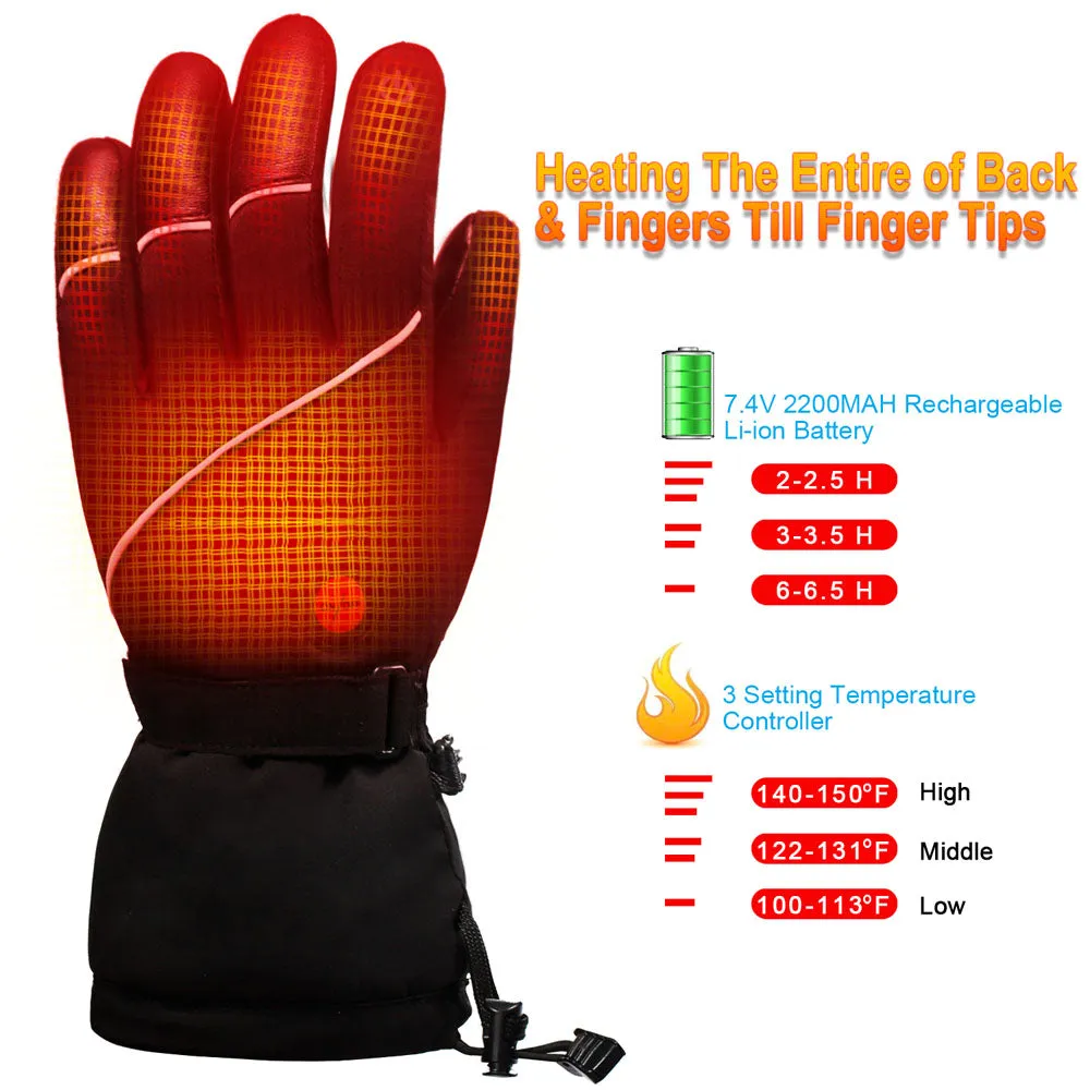 Heated Gloves - Touchscreen & Anti-Slip for Outdoor Sports