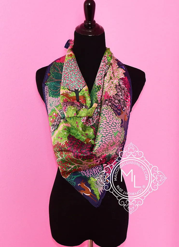 Hermes Twill Silk 90 cm Dans Un Jardin Anglais Scarf