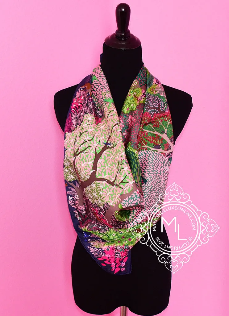 Hermes Twill Silk 90 cm Dans Un Jardin Anglais Scarf