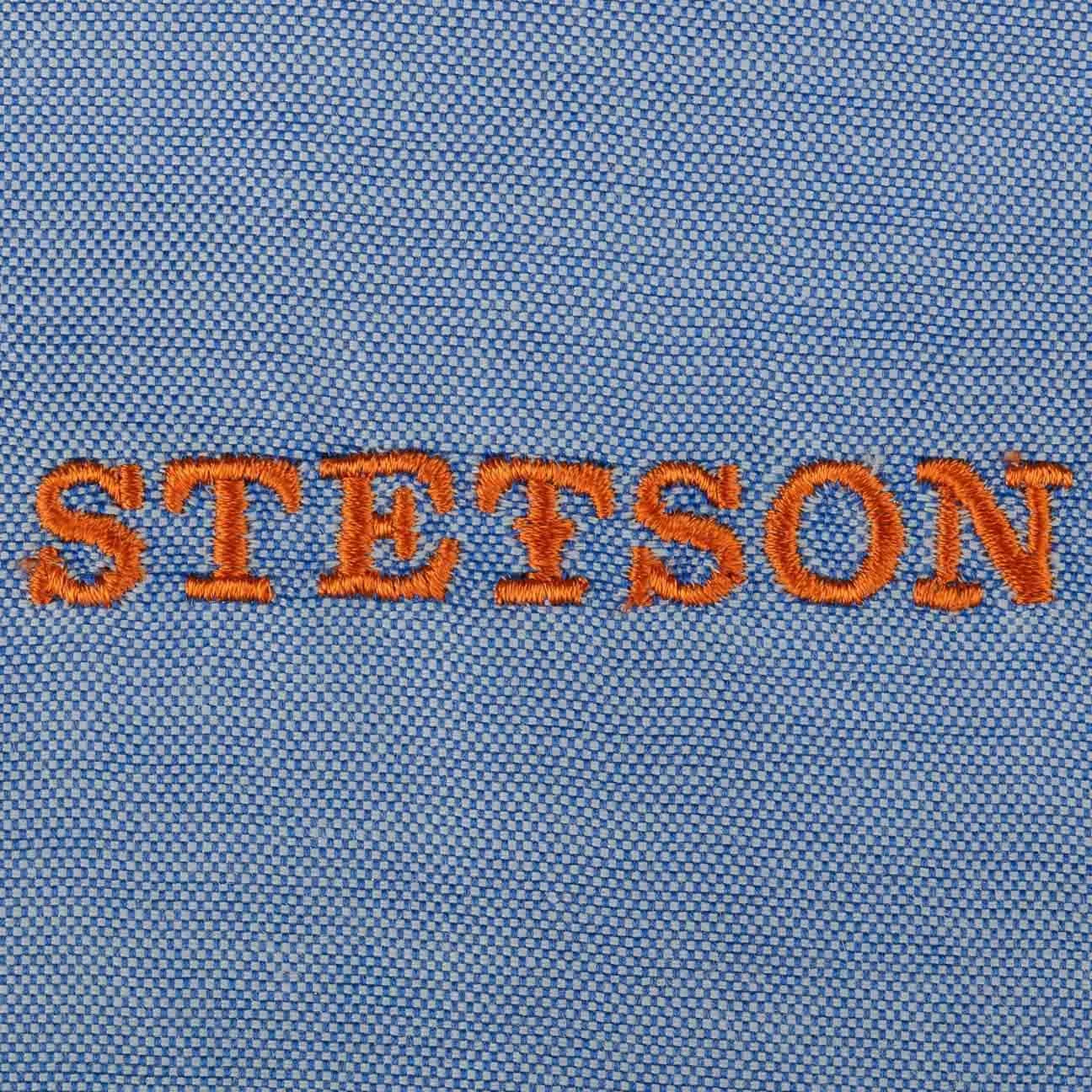 Herringbone Linen Flat Cap by Stetson