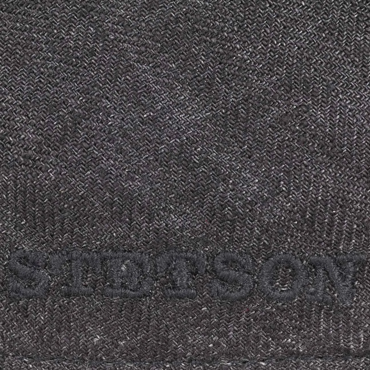 Herringbone Linen Flat Cap by Stetson