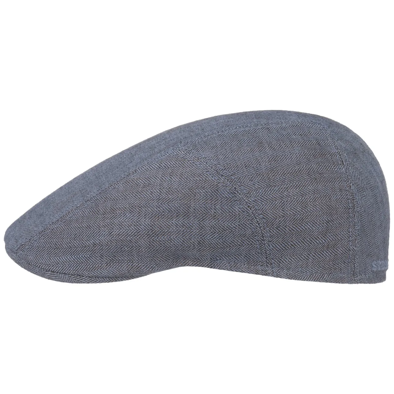 Herringbone Linen Flat Cap by Stetson