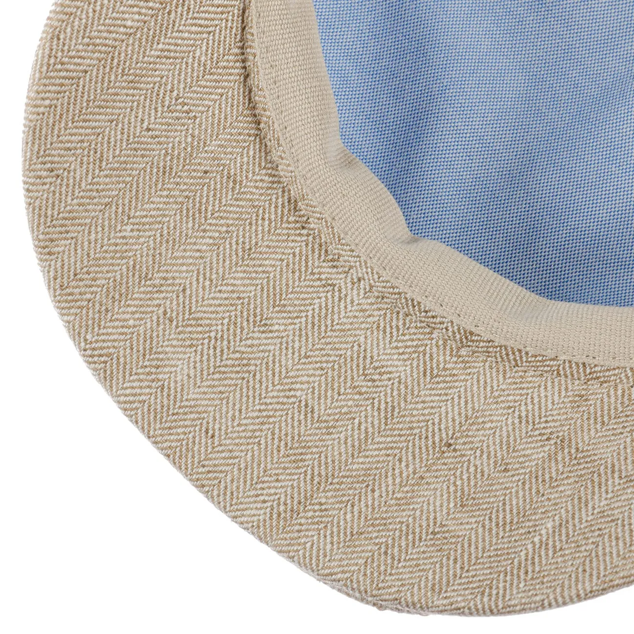 Herringbone Linen Flat Cap by Stetson