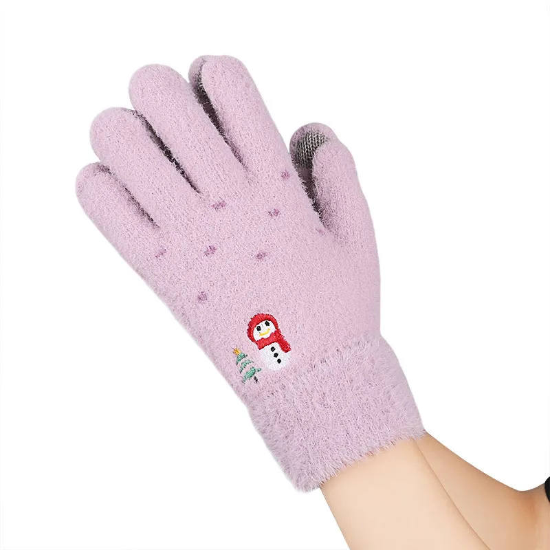 Ladies Touch Screen Gloves For Winter Warmth And Fleece