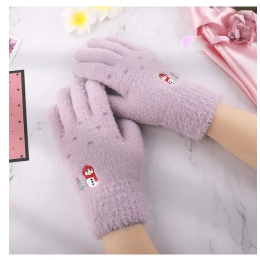 Ladies Touch Screen Gloves For Winter Warmth And Fleece