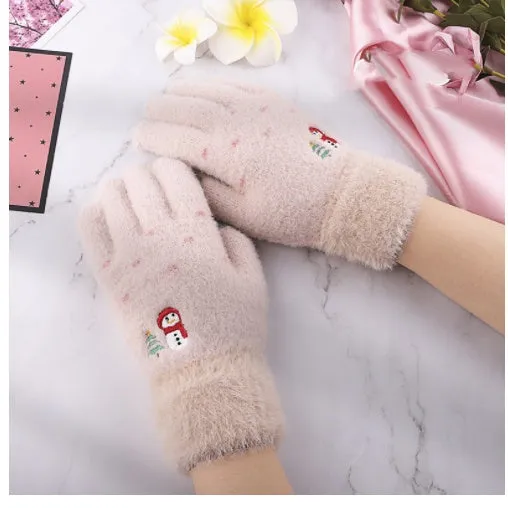 Ladies Touch Screen Gloves For Winter Warmth And Fleece