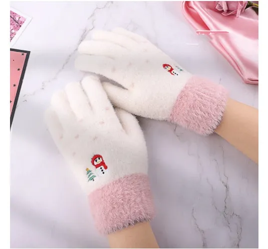 Ladies Touch Screen Gloves For Winter Warmth And Fleece