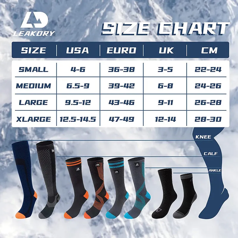 LEAKDRY Waterproof Breathable Socks Crew Digital Printing Pattern