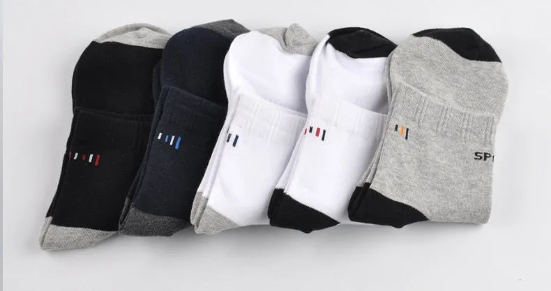 Men's Cotton Breathable Socks | 5 Pairs Set