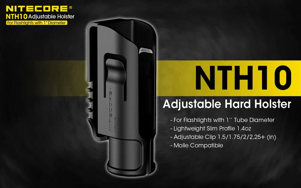 Nitecore NTH10 Rigid 1 in Diameter Flashlight Adjustable Holster