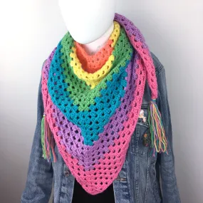 Pastel Rainbow Shawl Scarf