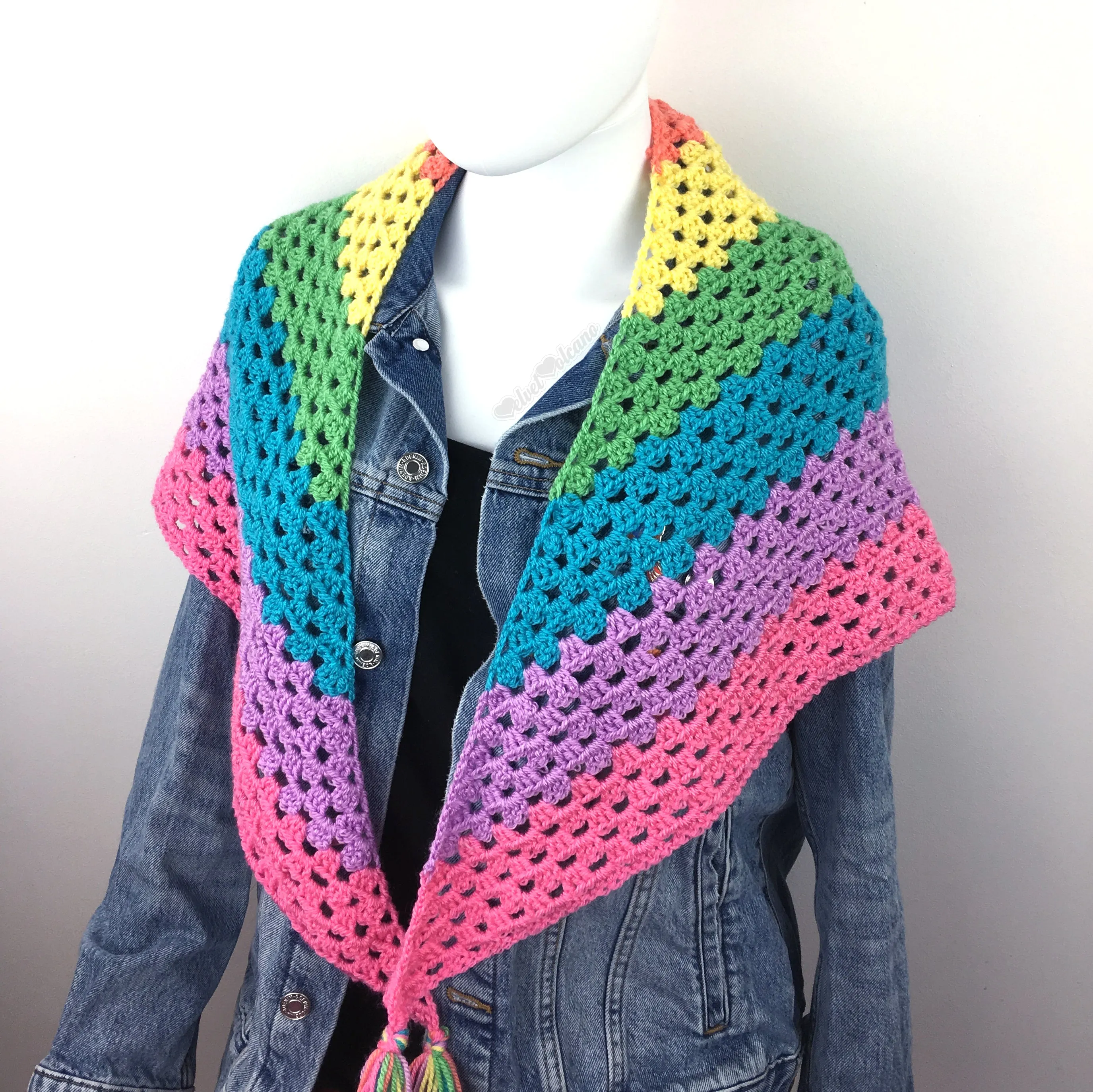 Pastel Rainbow Shawl Scarf