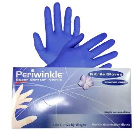 Periwinkle Soft Blue Nitrile Exam Gloves (XL)