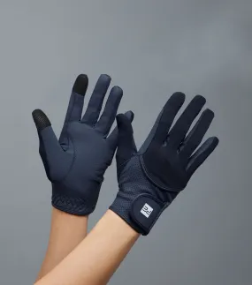 Presa Junior Mesh Riding Gloves Navy