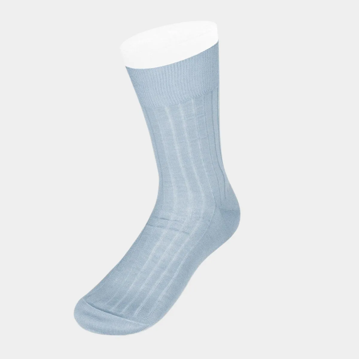 Short Light Blue Cotton Socks