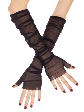 Soft Mesh Fingerless Gloves - One Size