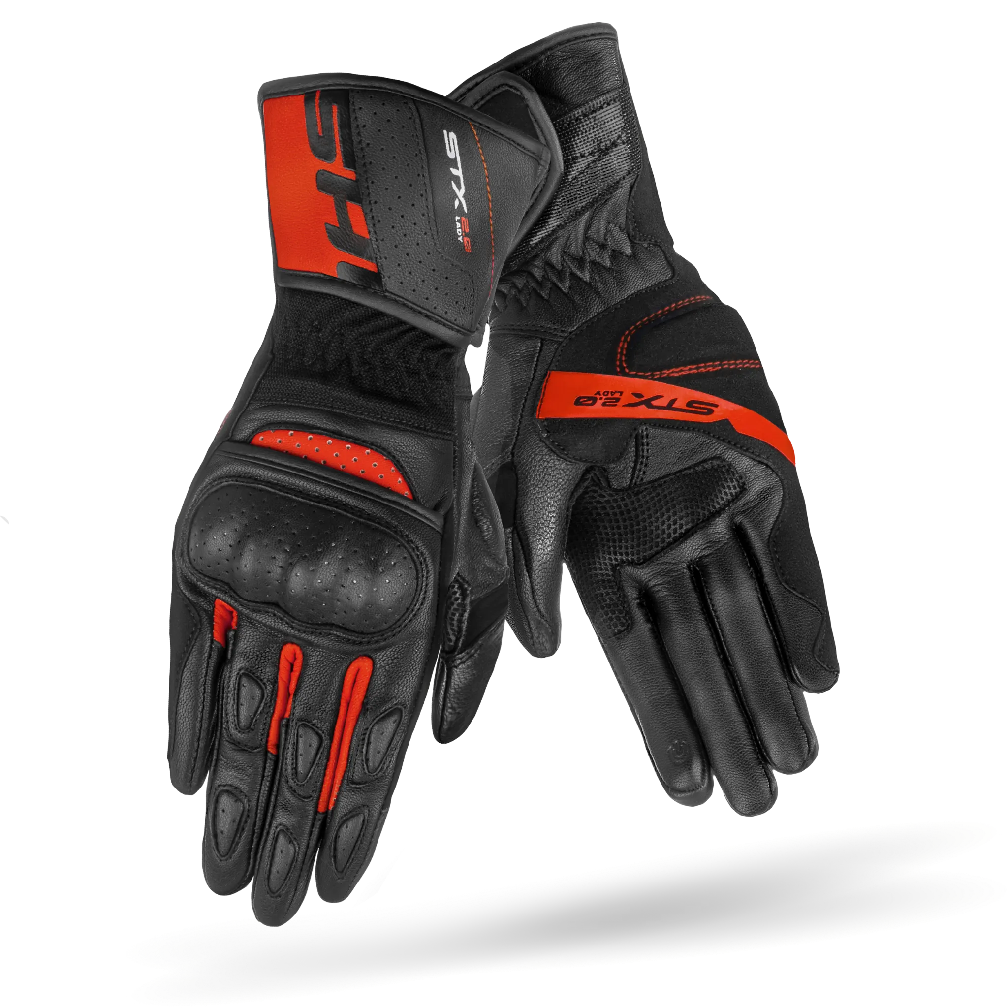 STX 2.0 LADY FLUO RED - Women's Motorcycle Gloves