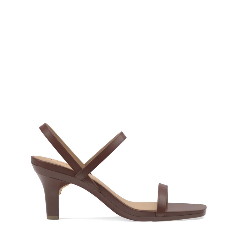 The Slingback Miranda - Walnut   Stiletto Heel Kit 3 Walnut-FINAL SALE