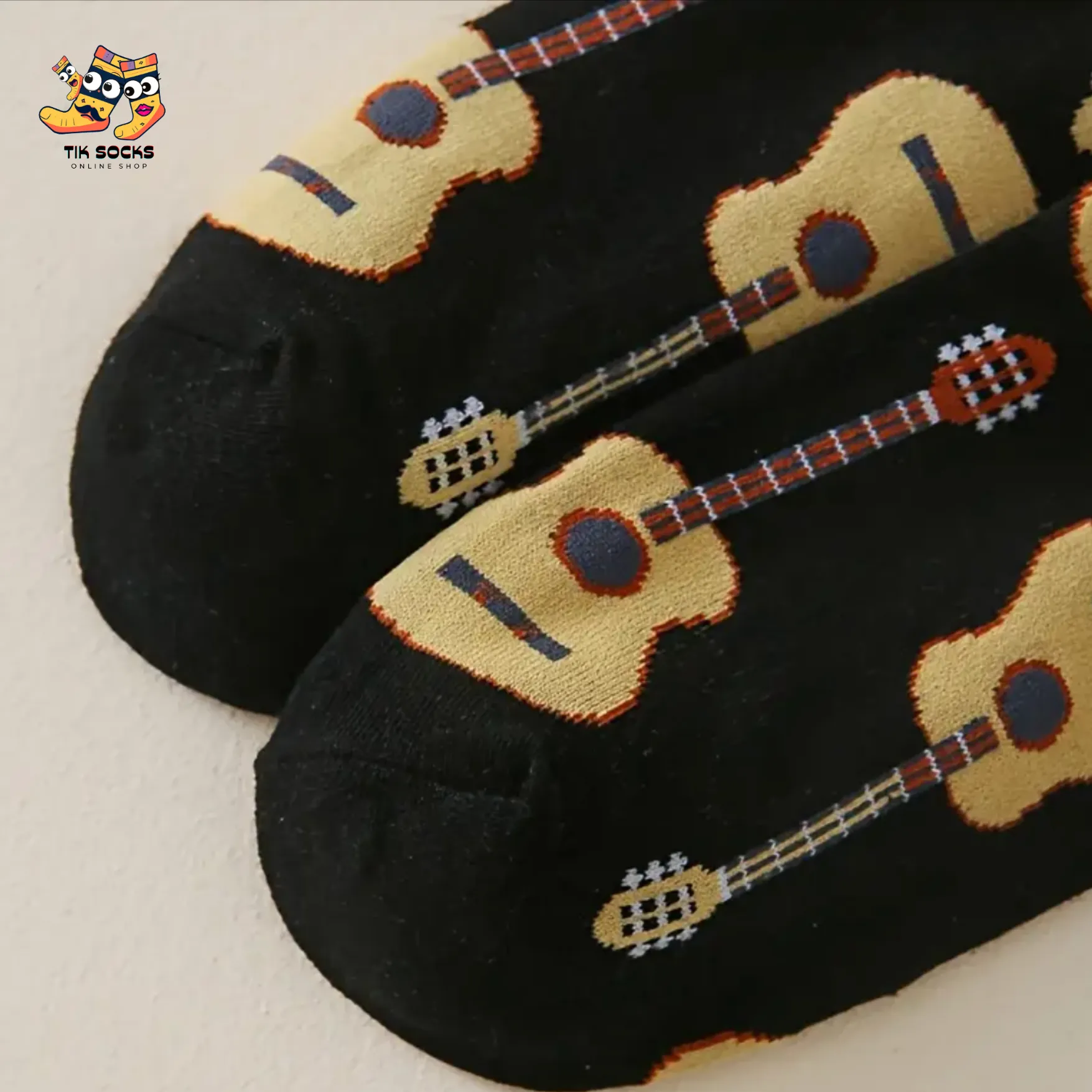 TikSocks|Fun Socks- Black Guitar Socks