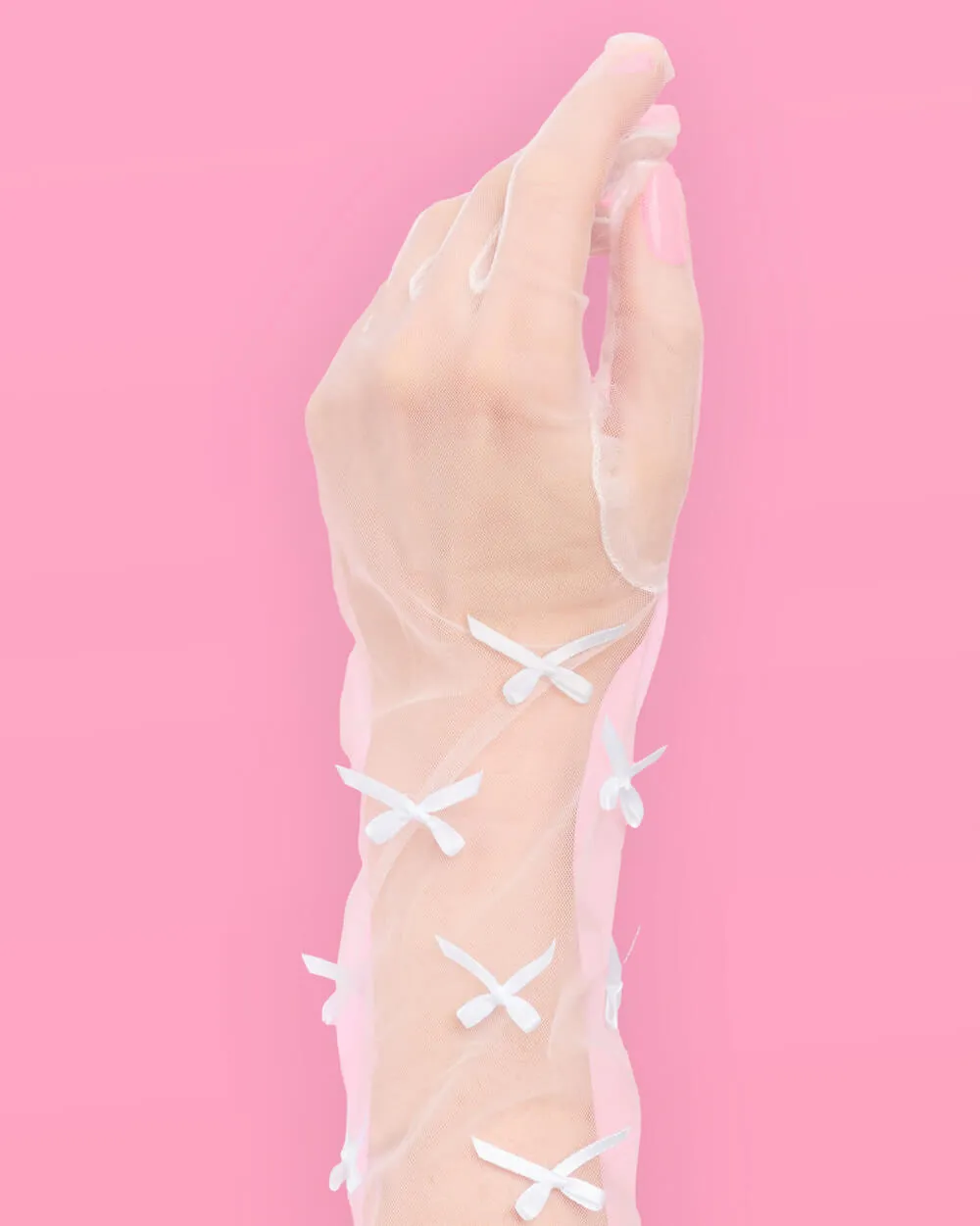 Tying the Knot Duo - mini bows veil   gloves