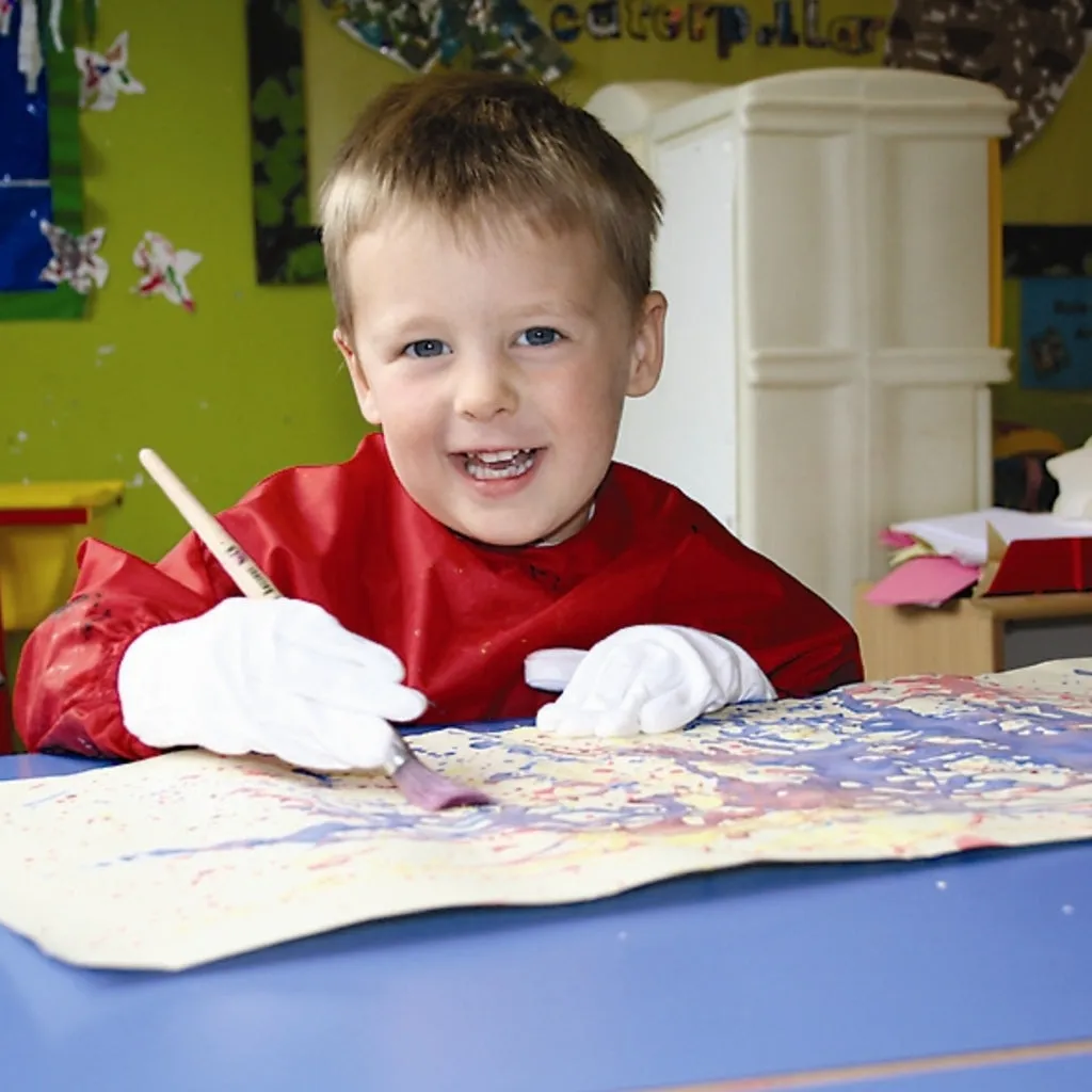 White Cotton Gloves for Children with Eczema